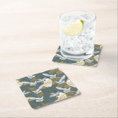 Japans  kraanvogelpatroon kartonnen onderzetters (Insitu)