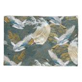 Japans  kraanvogelpatroon kussensloop (Achterkant)