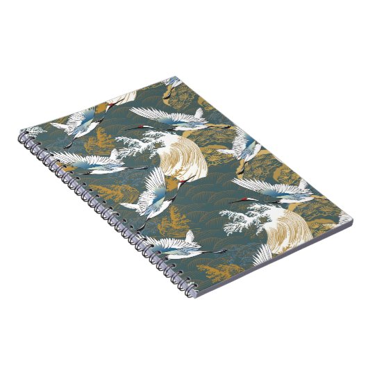 Japans  kraanvogelpatroon notitieboek (Rechterzijde)