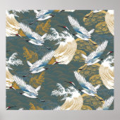 Japans  kraanvogelpatroon poster (Voorkant)