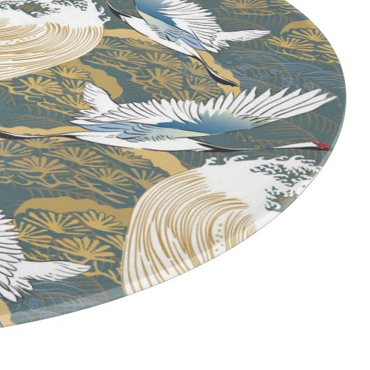 Japans  kraanvogelpatroon snijplank (Hoek)