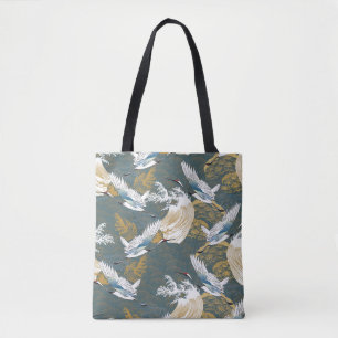 Japans kraanvogelpatroon tote bag