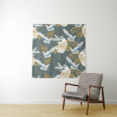 Japans  kraanvogelpatroon wandkleed (In situ)