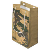  Japans Kraanvogels Gouden Achtergrond Gift Bag Klein Cadeauzakje (Achterkant Gekanteld)