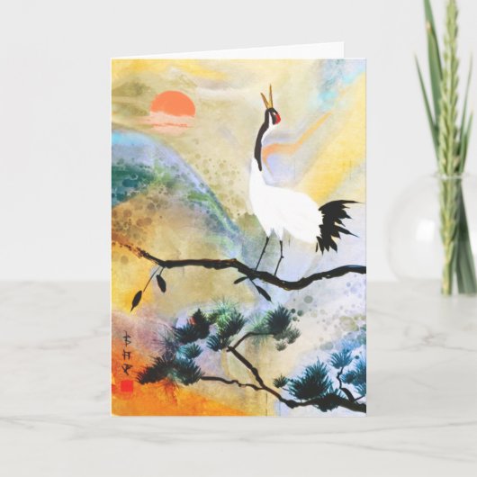 Japans kraanWenskaart Kaart (Voorkant)