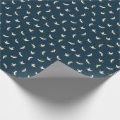 Japans kranen silhouet  patroon cadeaupapier (Hoek)