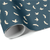 Japans kranen silhouet  patroon cadeaupapier (Rol Hoek)