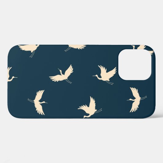 Japans kranen silhouet  patroon Case-Mate iPhone case (Achterkant (horizontaal))