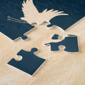 Japans kranen silhouet patroon legpuzzel (Zijkant)