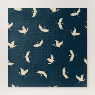 Japans kranen silhouet  patroon legpuzzel