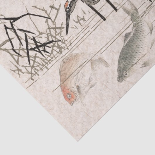 Japans krantenpapier voor kraanvogel Bairei Tissuepapier (Detail)