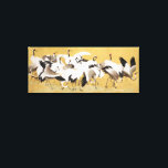 Japans kudde kranen,  afdrukken, canvas afdruk<br><div class="desc">De Japanse kudde kraanvogels schilderij van Ishida Yūtei legt de elegantie en de genade van deze vereerde vogeltjes vast in een serene, natuurlijke omgeving. Yūtei's nauwgezette penseelwerk en delicaat kleurgebruik benadrukken de majestueuze vormen van de kranen tegen een achtergrond van zachte, vloeiende landschappen. Dit tijdloze stuk weerspiegelt het harmonieuze evenwicht...</div>