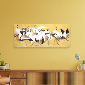 Japans kudde kranen, afdrukken, canvas afdruk