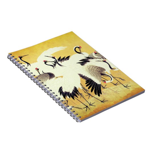 Japans kudde kranen,  afdrukken, notitieboek (Rechterzijde)