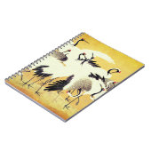 Japans kudde kranen,  afdrukken, notitieboek (Linkerzijde)