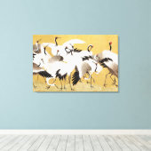 Japans kuddekranen  Vogelrijk Classic Canvas Afdruk (Insitu (Houten vloer))