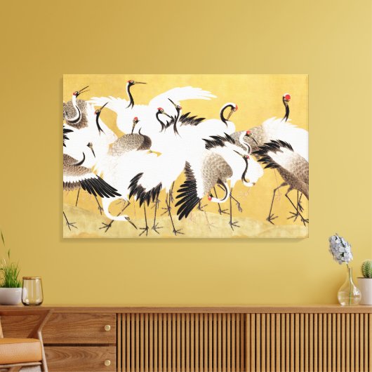 Japans kuddekranen  Vogelrijk Classic Canvas Afdruk (Insitu (Woonkamer))