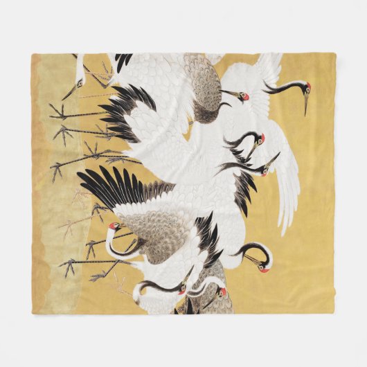 Japans kuddekranen  Vogelrijk Classic Fleece Deken (Voorkant (Horizontaal))
