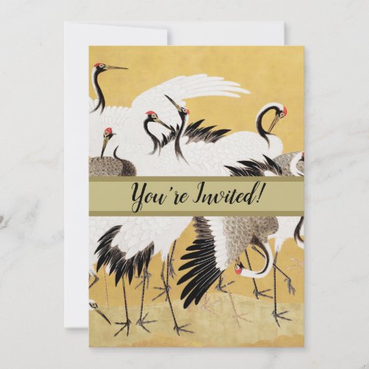 Japans kuddekranen  Vogelrijk Classic Kaart (Voorkant)