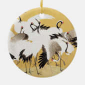 Japans kuddekranen  Vogelrijk Classic Keramisch Ornament (Achterkant)
