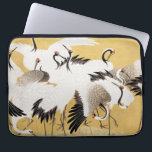 Japans kuddekranen Vogelrijk Classic Laptop Sleeve<br><div class="desc">Dit afbeelding is gebaseerd op de schilderkunst van Ishida Yutei uit de 18e eeuw. Origineel publiek afbeelding van het Minneapolis Institute of Art.</div>