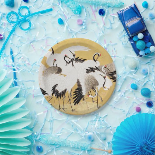 Japans kuddekranen  Vogelrijk Classic Papieren Bordje (Feest)