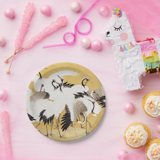 Japans kuddekranen  Vogelrijk Classic Papieren Bordje (Feest)