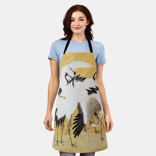 Japans kuddekranen Vogelrijk Classic Schort (Gedragen)