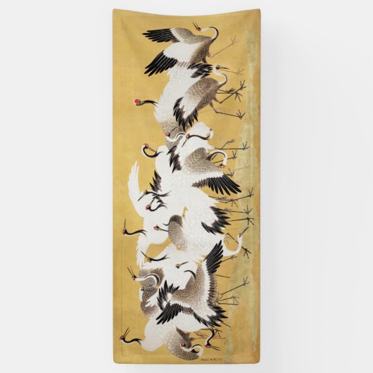 Japans kuddekranen Vogelrijk Classic Spandoek (Verticaal)