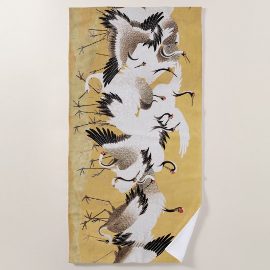 Japans kuddekranen  Vogelrijk Classic Strandlaken (Voorkant)