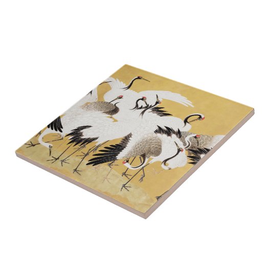 Japans kuddekranen  Vogelrijk Classic Tegeltje (Zijkant)