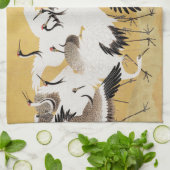 Japans kuddekranen  Vogelrijk Classic Theedoek (Gevouwen)