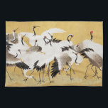 Japans kuddekranen  Vogelrijk Classic Theedoek<br><div class="desc">Dit afbeelding is gebaseerd op de  schilderkunst van Ishida Yutei uit de 18e eeuw. Origineel publiek afbeelding van het Minneapolis Institute of Art.</div>
