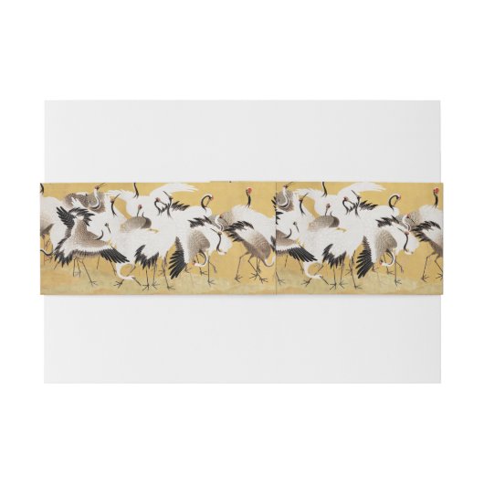 Japans kuddekranen  Vogelrijk Classic Uitnodigingen Wikkel (Achterkant Voorbeeld)