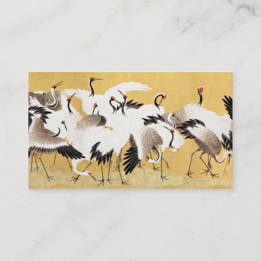 Japans kuddekranen Vogelrijk Classic Visitekaartje (Achterkant)