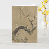 Japans Kunst aangepaste wenskaart Kaart (Gele Bloem)