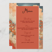 Japans kunst bruiloft menu (Voorkant / Achterkant)