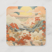 Japans Kunst Bruiloft RSVP Informatiekaartje (Achterkant)