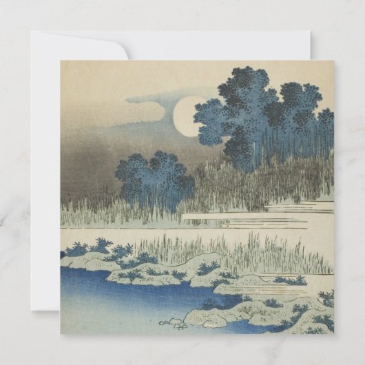 Japans Kunst Huwelijksuitnodiging Kaart (Achterkant)