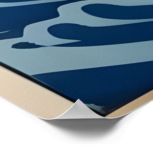 Japans kunst, zijden papier schilderen, liefhebbe poster (Hoek)