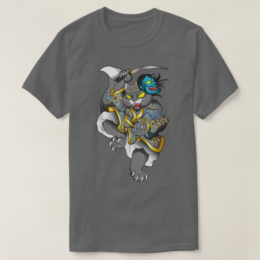 Japans kunstkleed Samurai Opera Masker (2) T-shirt (Design voorkant)