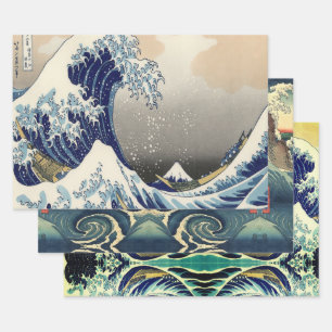 Japans kunstlandschap Great Wave Inpakpapier Vel