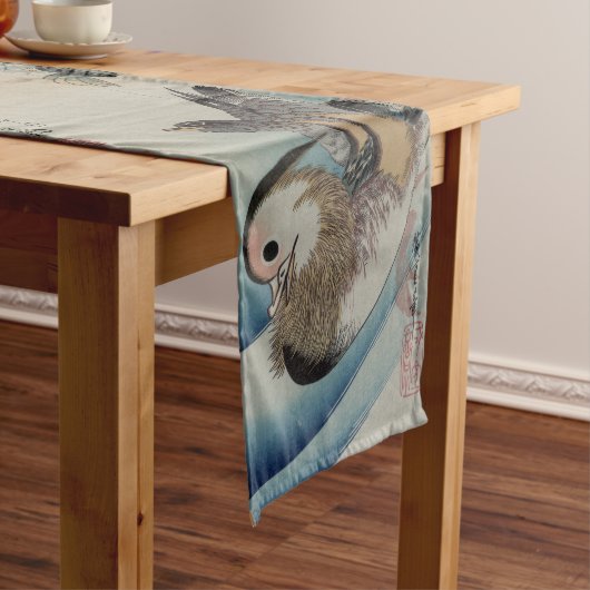 Japans kunstlijstrunner korte tafelloper (Voorbeeld)