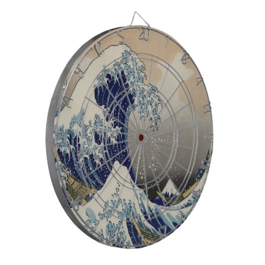japans kunstoceaanlandschap grote golf dartbord (Voorkant Links)