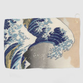  japans kunstoceaanlandschap grote golf golfhanddoek (Horizontaal)