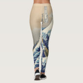  japans kunstoceaanlandschap grote golf leggings (Achterkant)