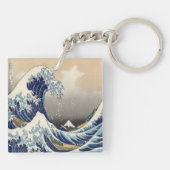  japans kunstoceaanlandschap grote golf sleutelhanger (Achterkant)