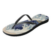japans kunstoceaanlandschap grote golf teenslippers (Schuin)