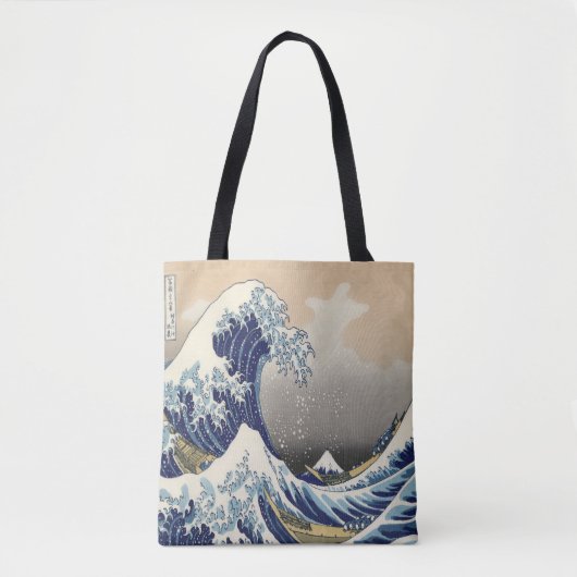  japans kunstoceaanlandschap grote golf tote bag (Voorkant)