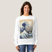 japans kunstoceaanlandschap grote golf trui (Voorkant volledig)